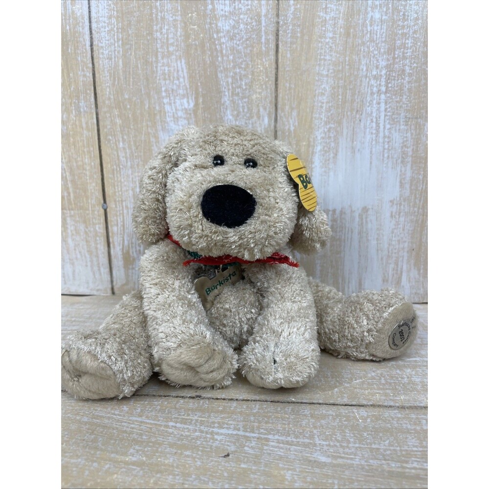 Vintage 2003 Starbucks Barkista Soft Plush Dog 1st Edition 2003 w/Tags 8" *NOS